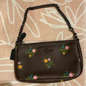 NWOT Coach Leather Floral Mini Bag